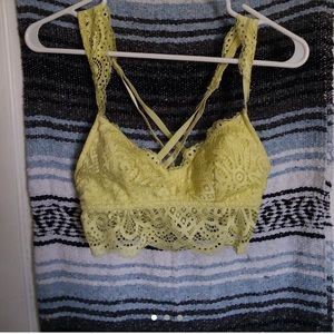 Yellow lace bralette
